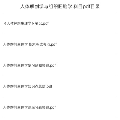 人体解剖学与组织胚胎学