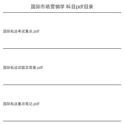 国际市场营销学