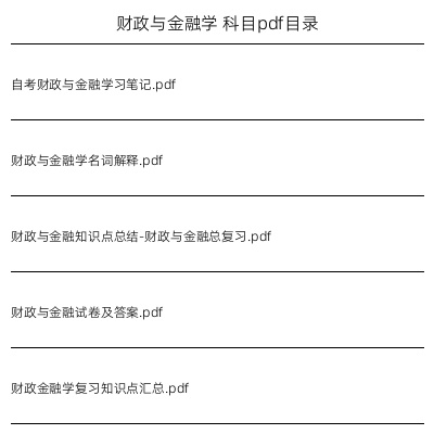 财政与金融学