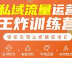 私域流量运营王炸训练营：全网引流+裂变涨粉+私域运营+高效成交